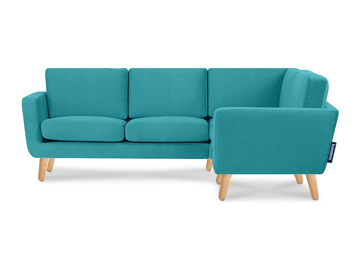 Ecksofa 3/4 Sitzer rechts - blau - TAGIO