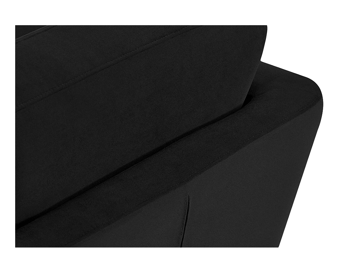 Ecksofa 3/4 Sitzer links - Schwarz - TAGIO