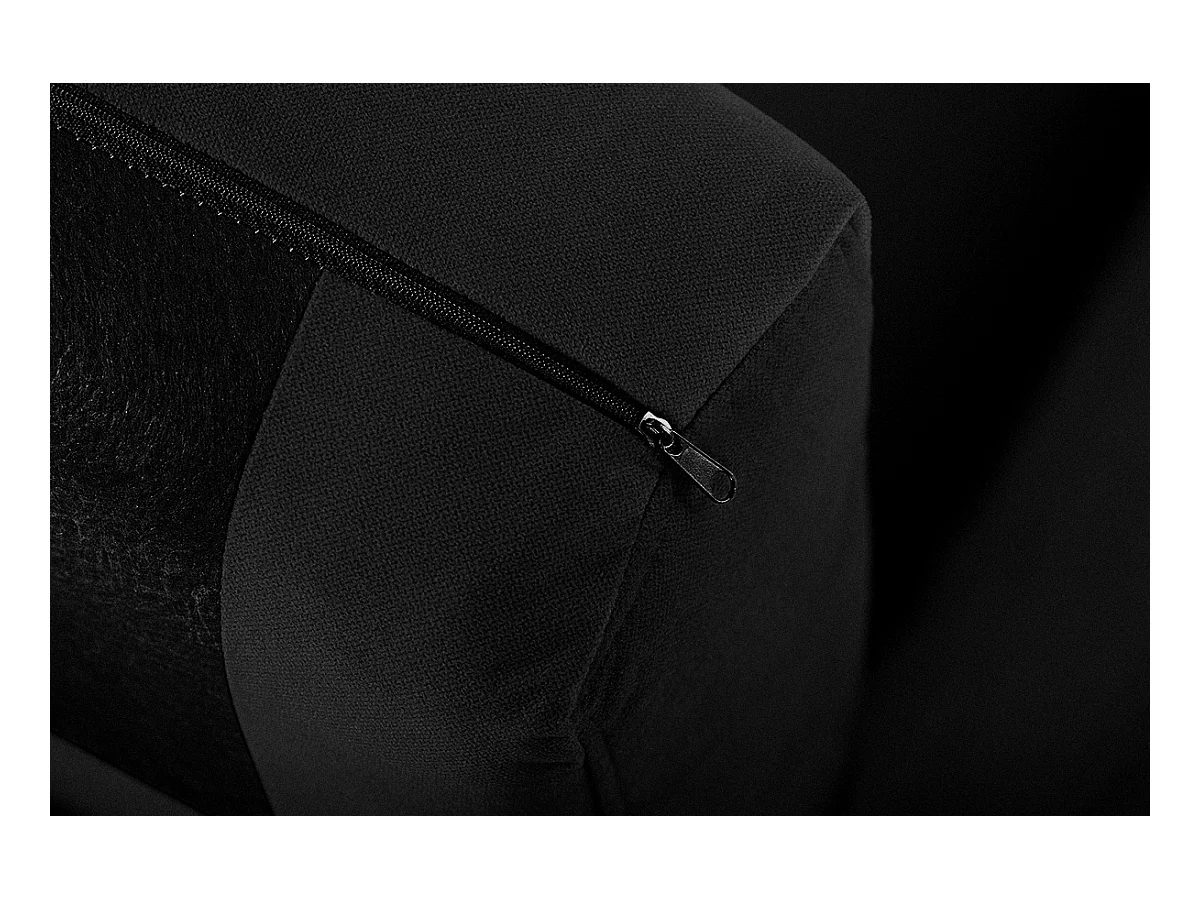 Ecksofa 3/4 Sitzer links - Schwarz - TAGIO