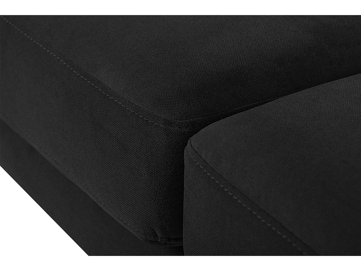 Ecksofa 3/4 Sitzer links - Schwarz - TAGIO