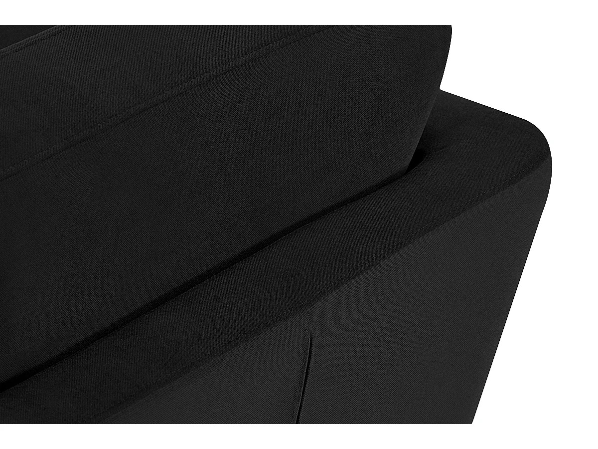 Ecksofa 3/4 Sitzer links - Schwarz - TAGIO