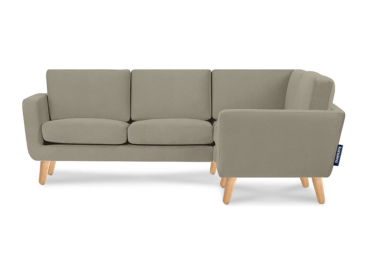 Ecksofa 3/4 Sitzer rechts - Beige - TAGIO
