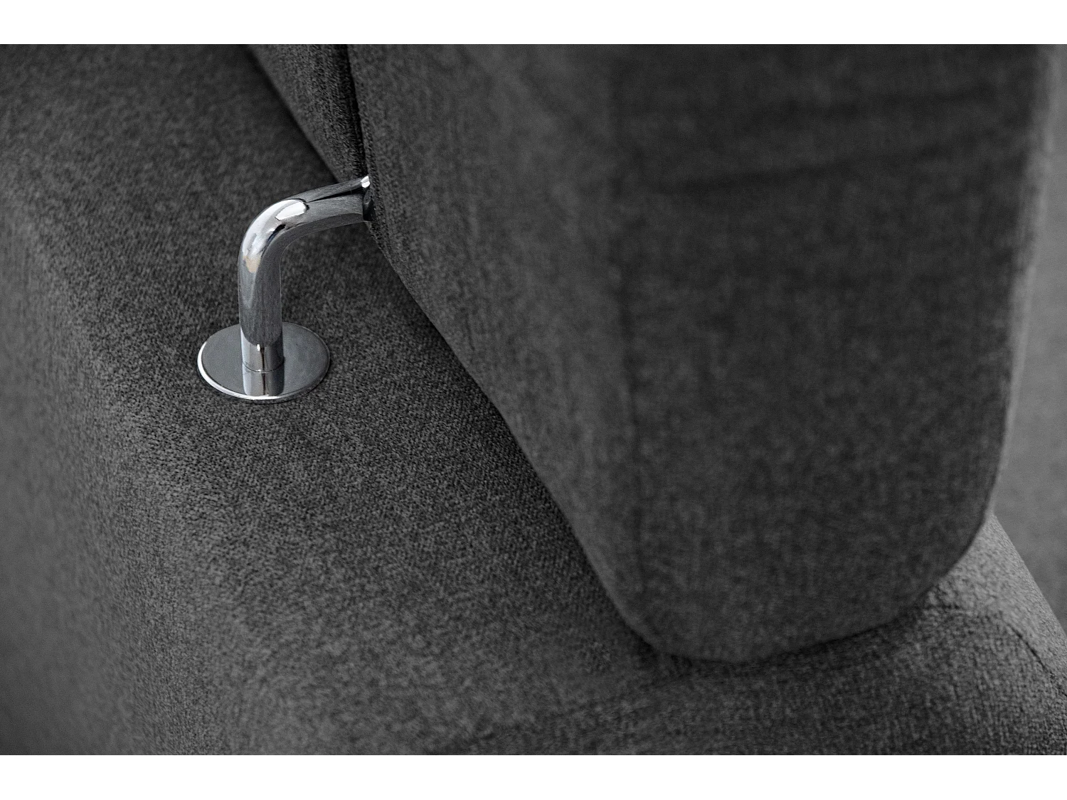 Ecksofa Modern - 4 Sitzer - bewegliche Kopfstütze - dunkelgrau - RENAR