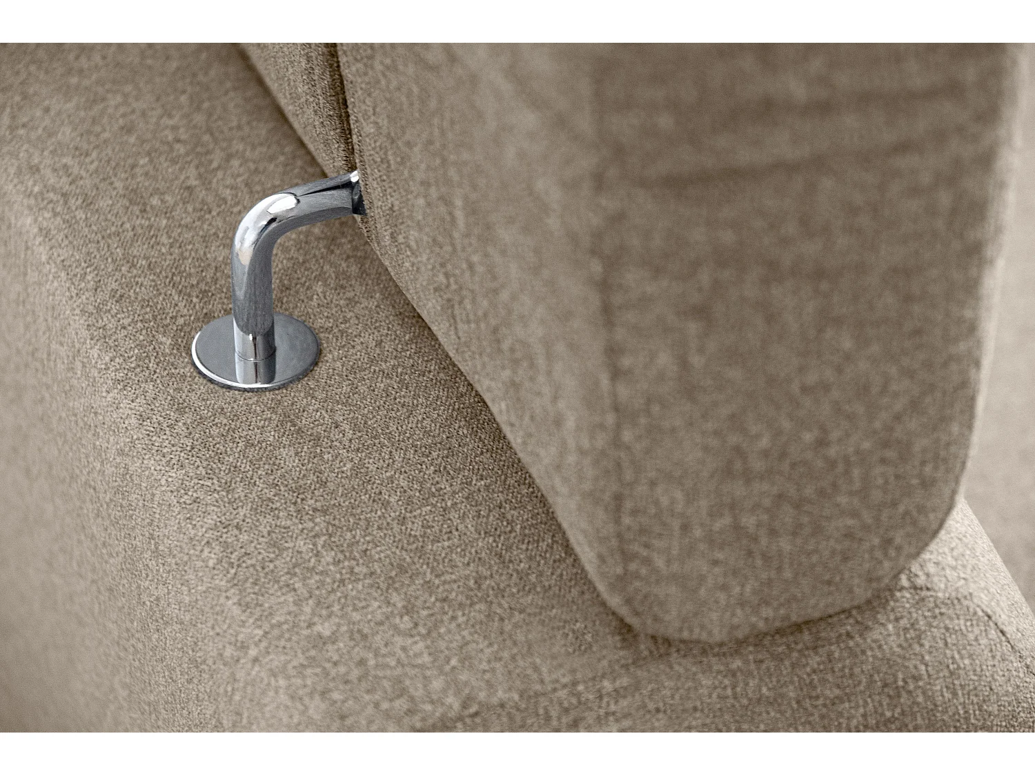 Ecksofa Modern - 4 Sitzer - bewegliche Kopfstütze - graubeige - RENAR