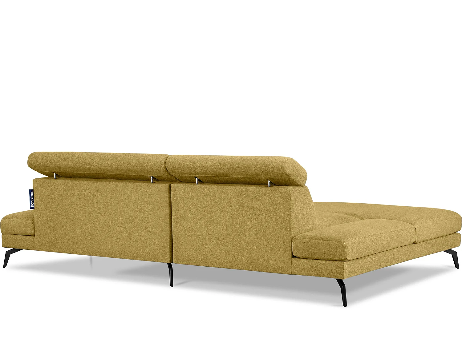 Ecksofa Modern - 4 Sitzer - bewegliche Kopfstütze - Gelb - RENAR