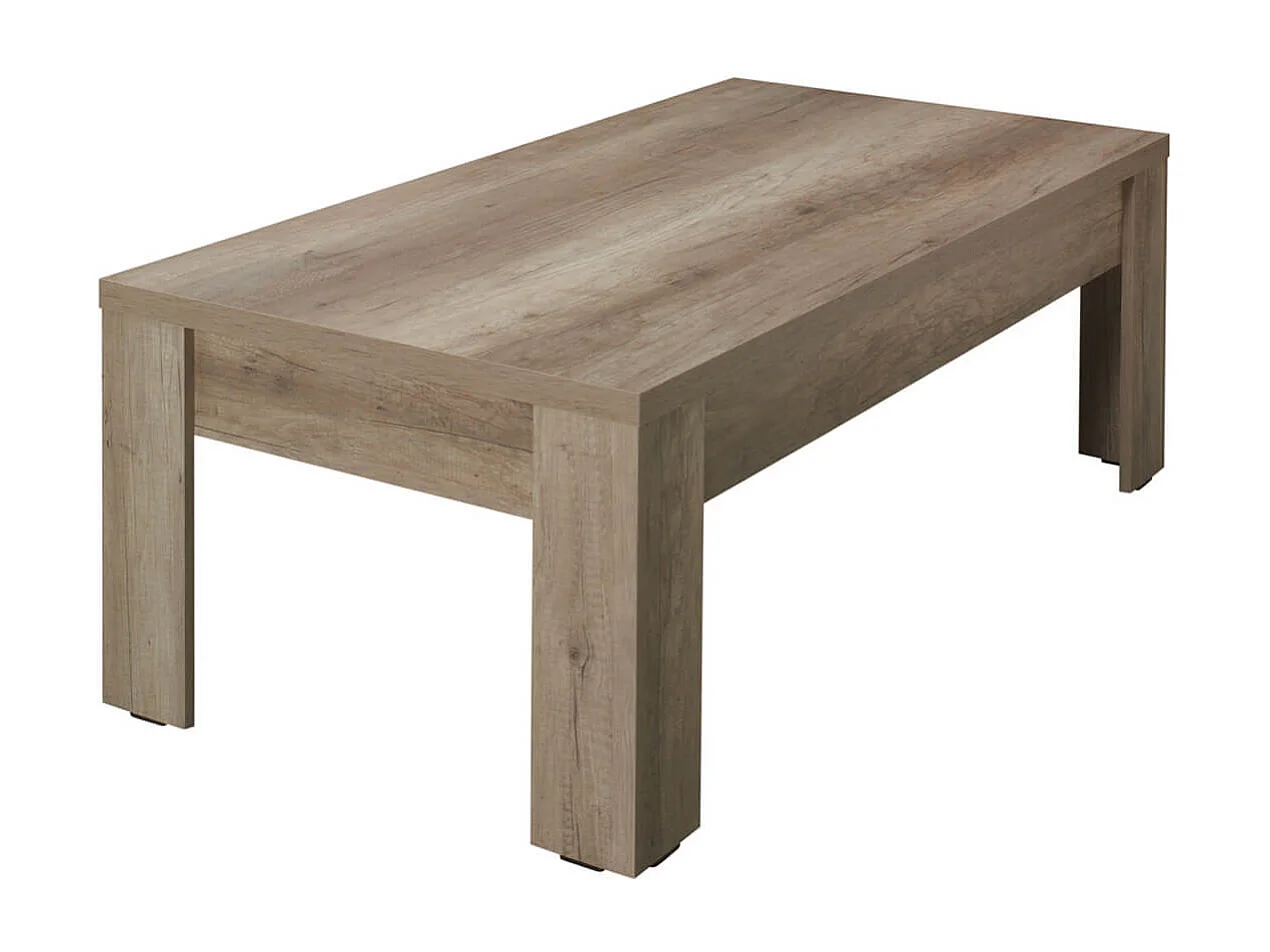 DOLMEN - Table Basse Rectangulaire Effet Bois