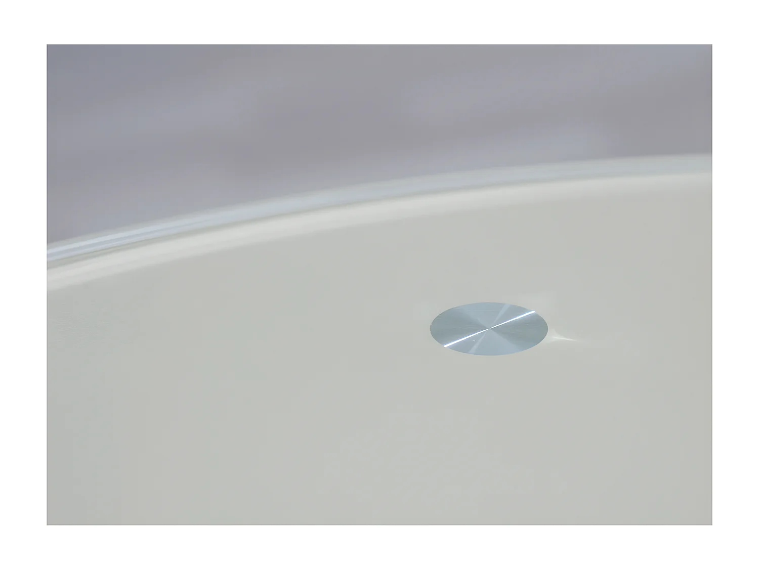 SALMA 70 - Table Basse Ronde Métallique Coloris Cappuccino