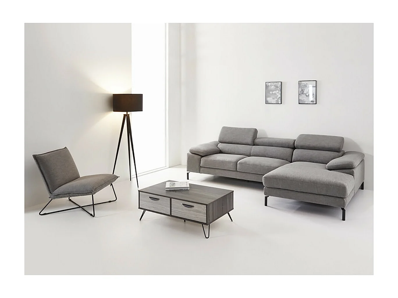 ASCA - Table Basse 2 Tiroirs