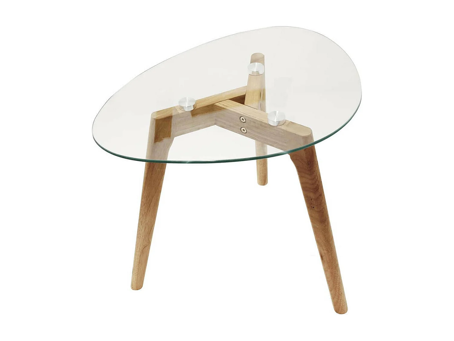 ROCH - Lot de 2 Tables Basses Gigognes Verre Trempé