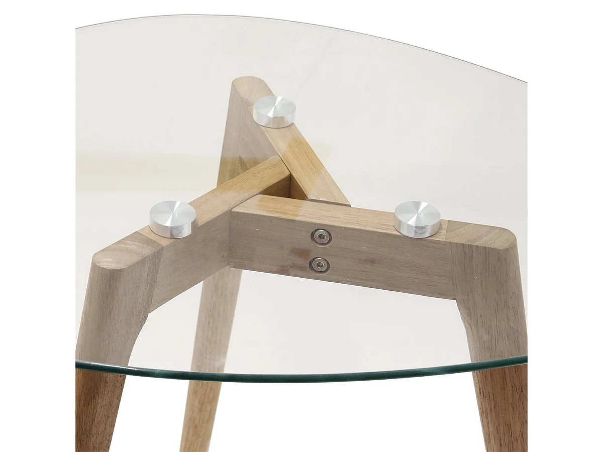 ROCH - Lot de 2 Tables Basses Gigognes Verre Trempé