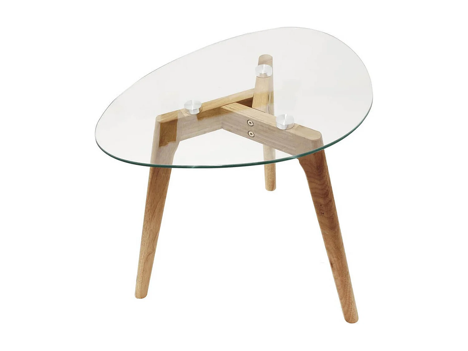 ROCH - Lot de 2 Tables Basses Gigognes Verre Trempé
