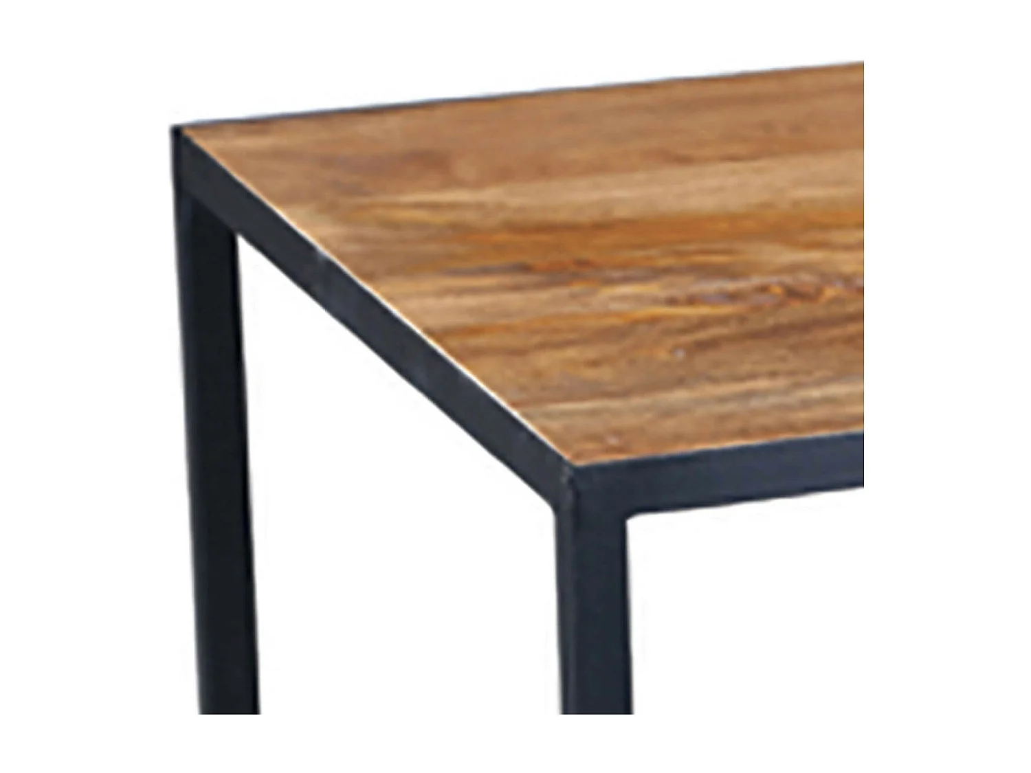 BOSQUE - Table Basse Rectangulaire Plateau Bois et Pied Acier