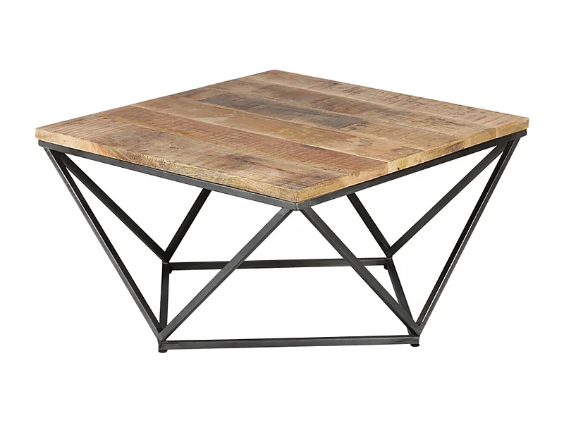 INDUS - Table Basse Carrée Pivoté