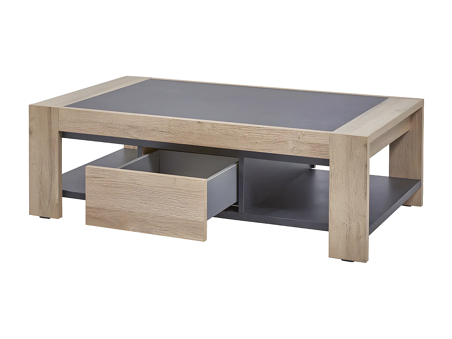 HORATIO - Table Basse Rectangulaire 1 Tiroir