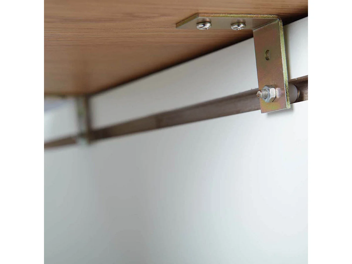 JODOK - Table Basse Blanche et Bois