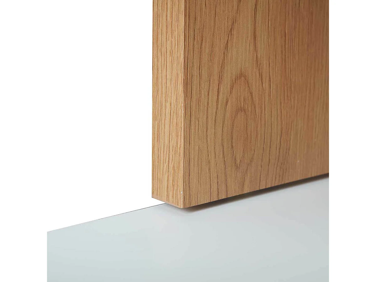 JODOK - Table Basse Blanche et Bois