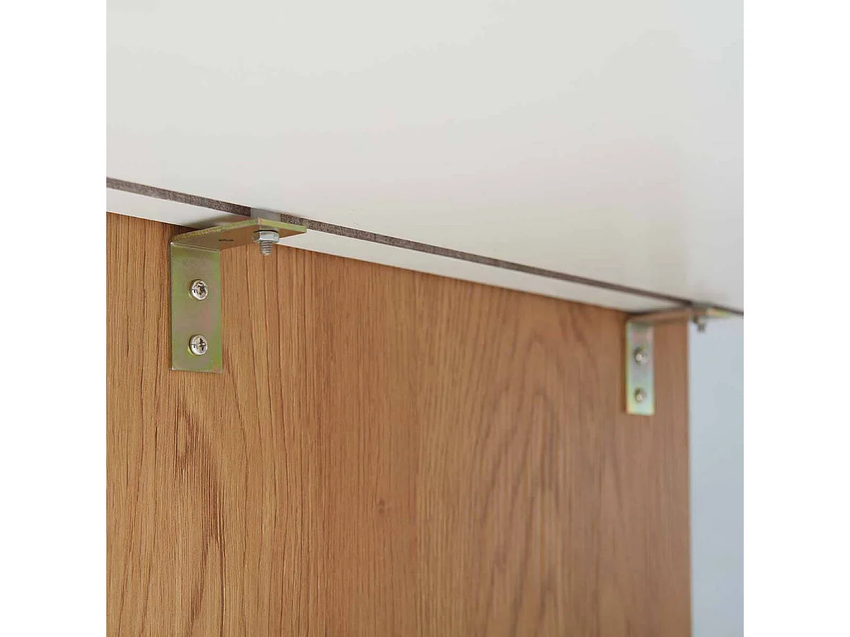 JODOK - Table Basse Blanche et Bois