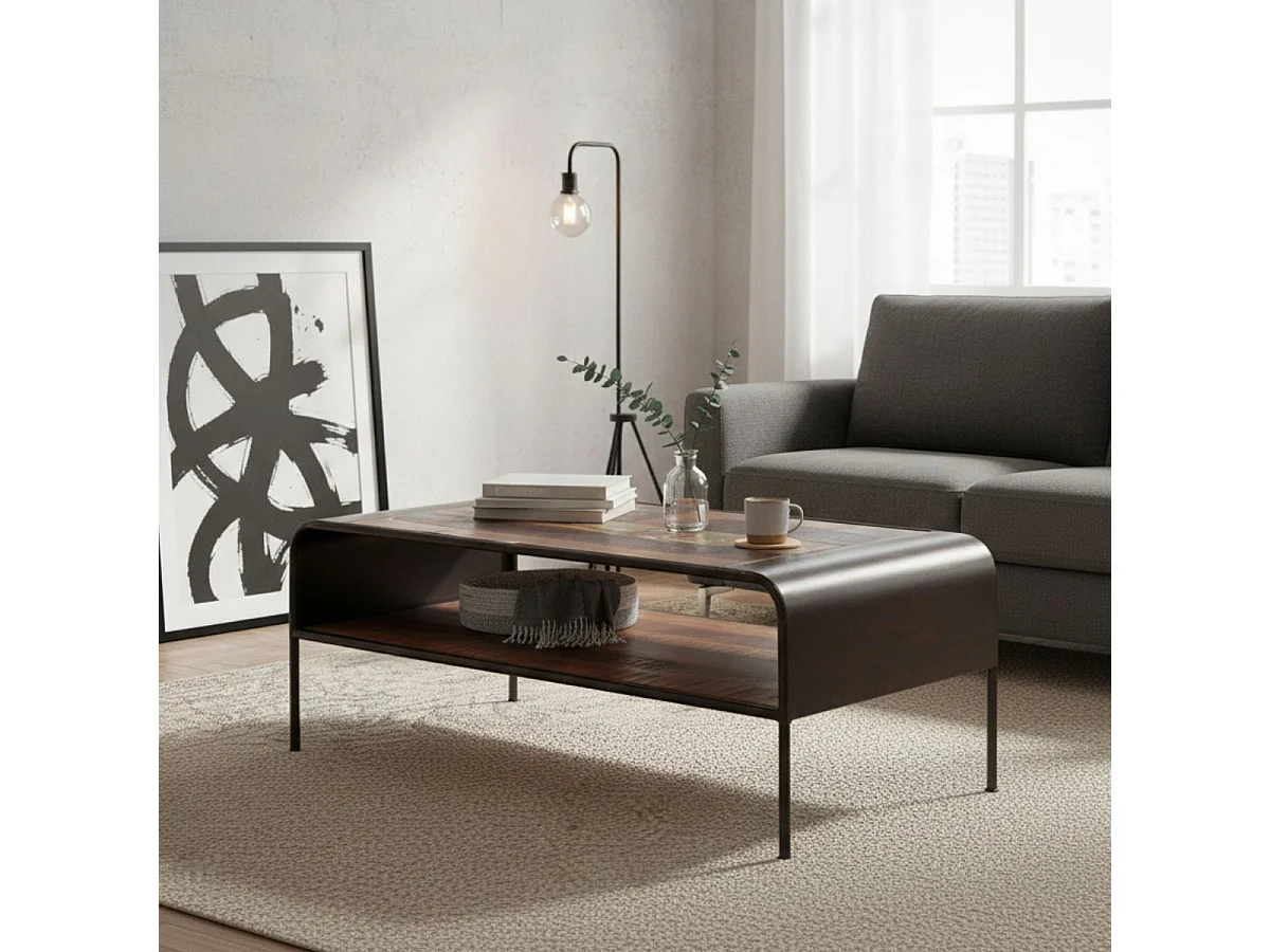 REPLAY - Table Basse Rectangulaire Aspect Vieilli