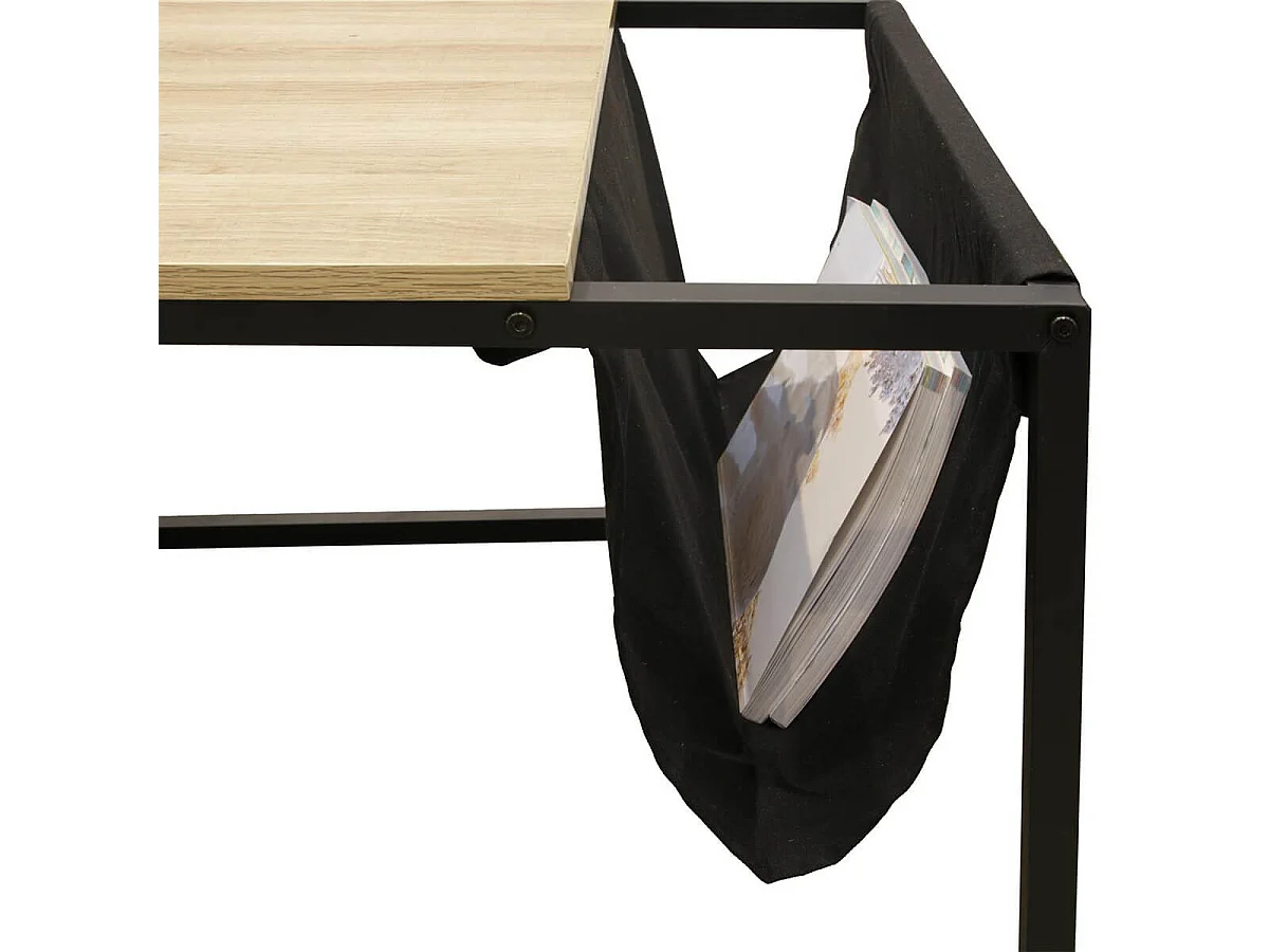 CYBELE - Table Basse Rectangulaire avec Porte-Revues