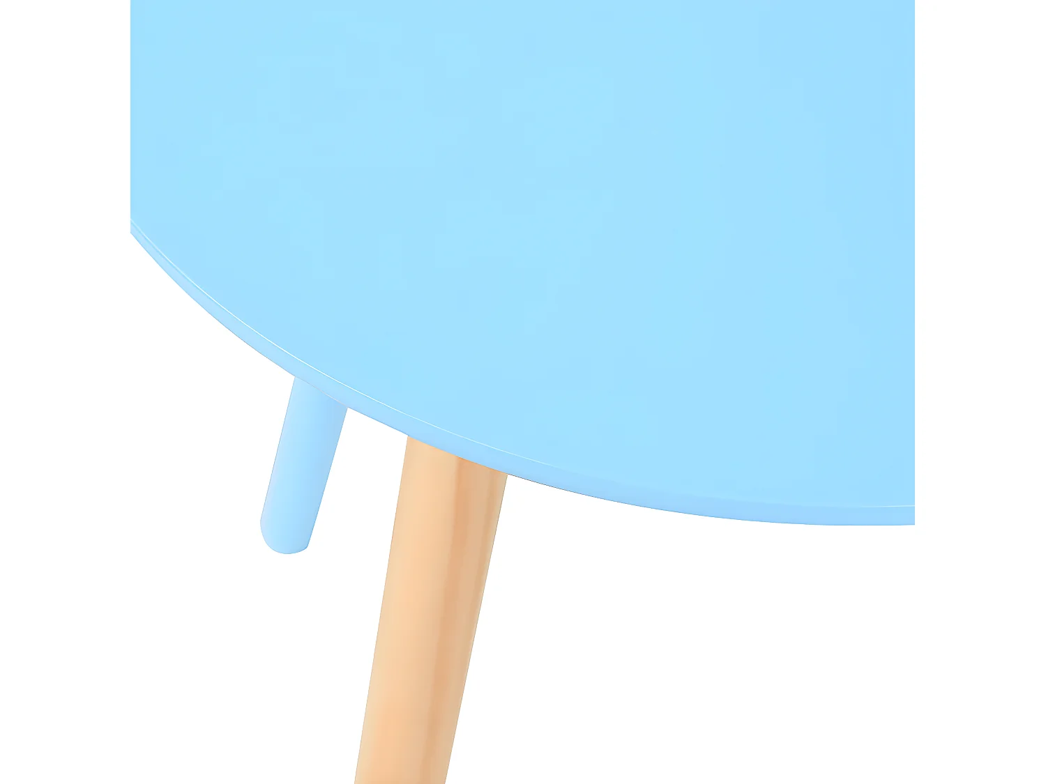 BJARNI - Table Basse Ronde Bleue