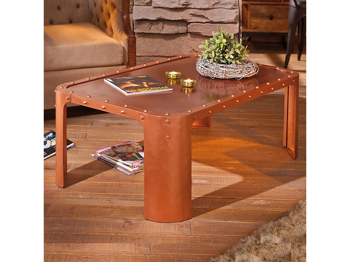 STEEL CUIVRE - Table Basse Métal