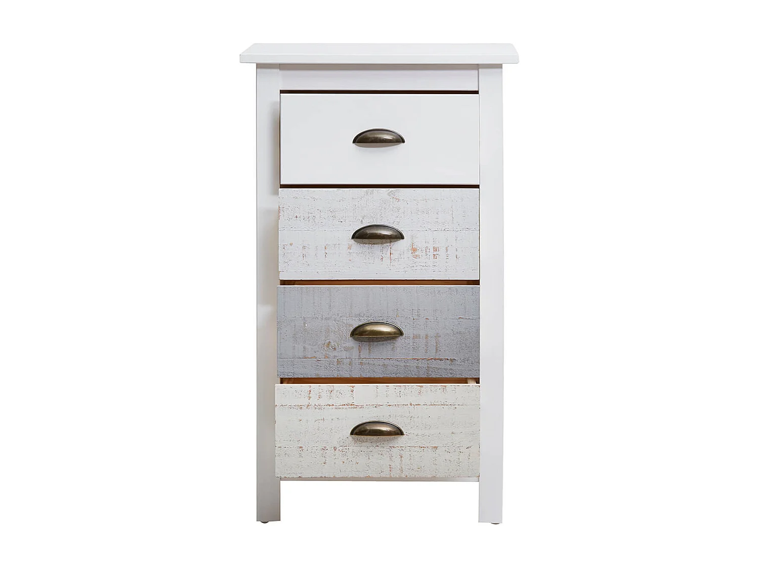 ROSALIA - Chiffonnier 4 Tiroirs Bois Aspect Vieilli