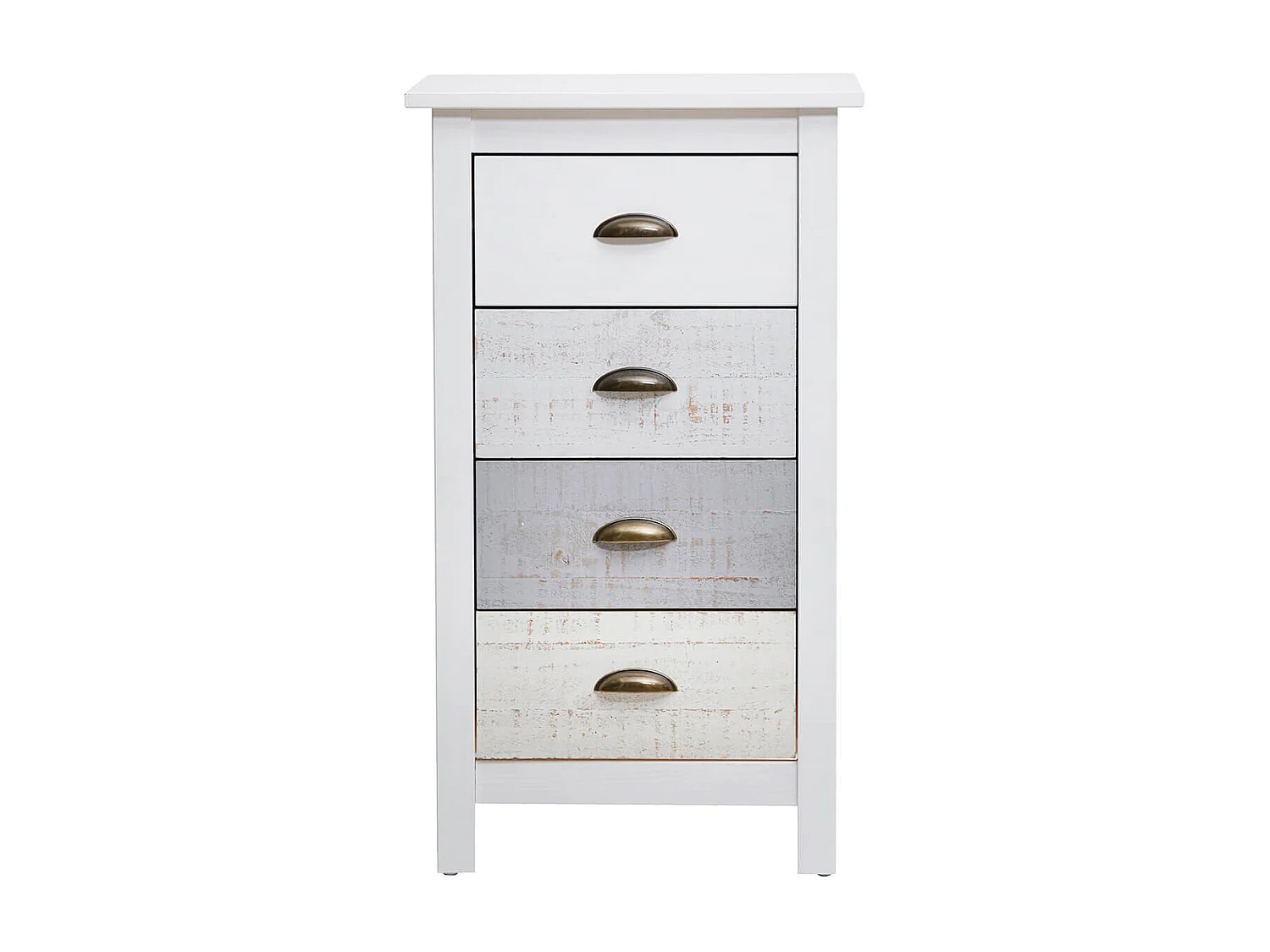 ROSALIA - Chiffonnier 4 Tiroirs Bois Aspect Vieilli