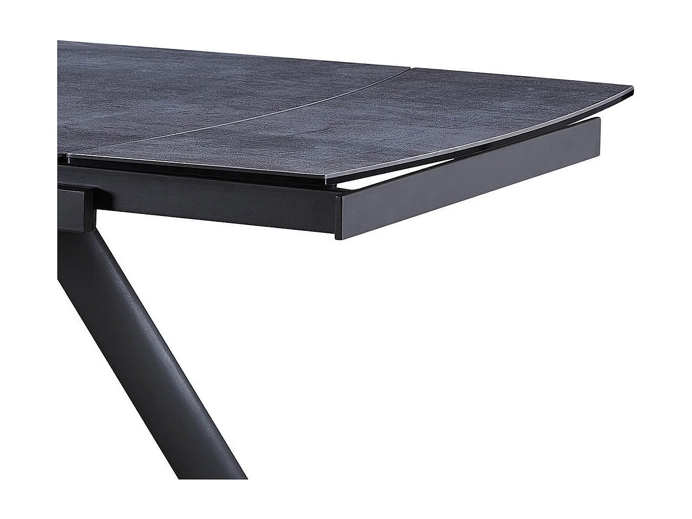 BLAKE - Table de Repas Allongeable Céramique Grise