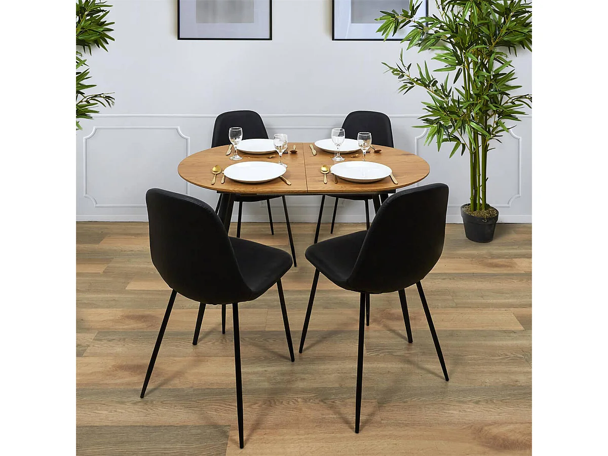 TENSO - Table Extensible Plateau Aspect Bois