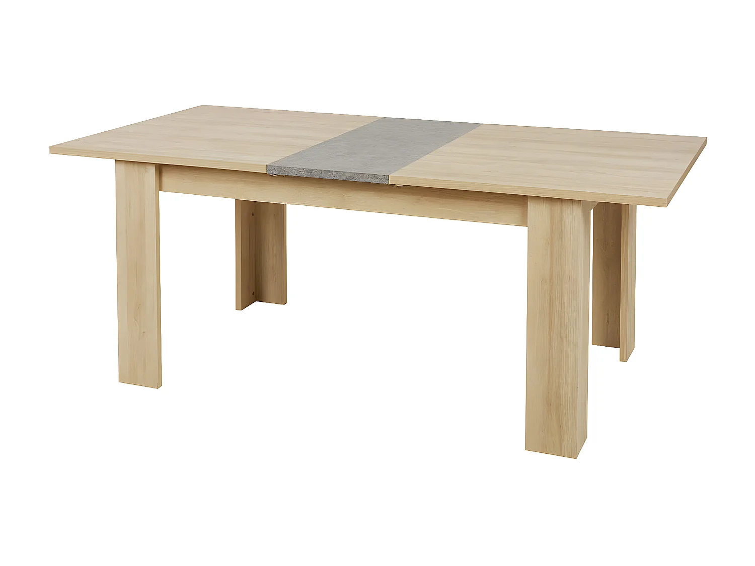 FANNY - Table Repas Allongeable Aspect Bois et Pierre