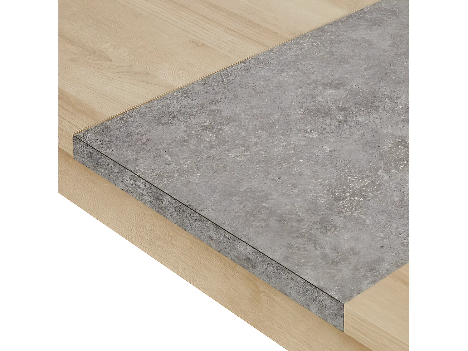 FANNY - Table Repas Allongeable Aspect Bois et Pierre