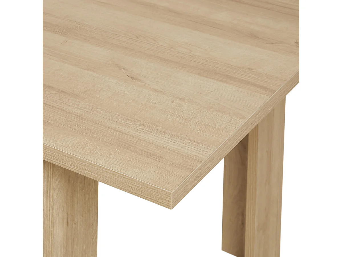 FANNY - Table Repas Allongeable Aspect Bois et Pierre