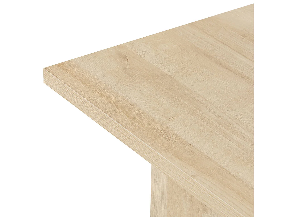 FANNY - Table Repas Allongeable Aspect Bois et Pierre