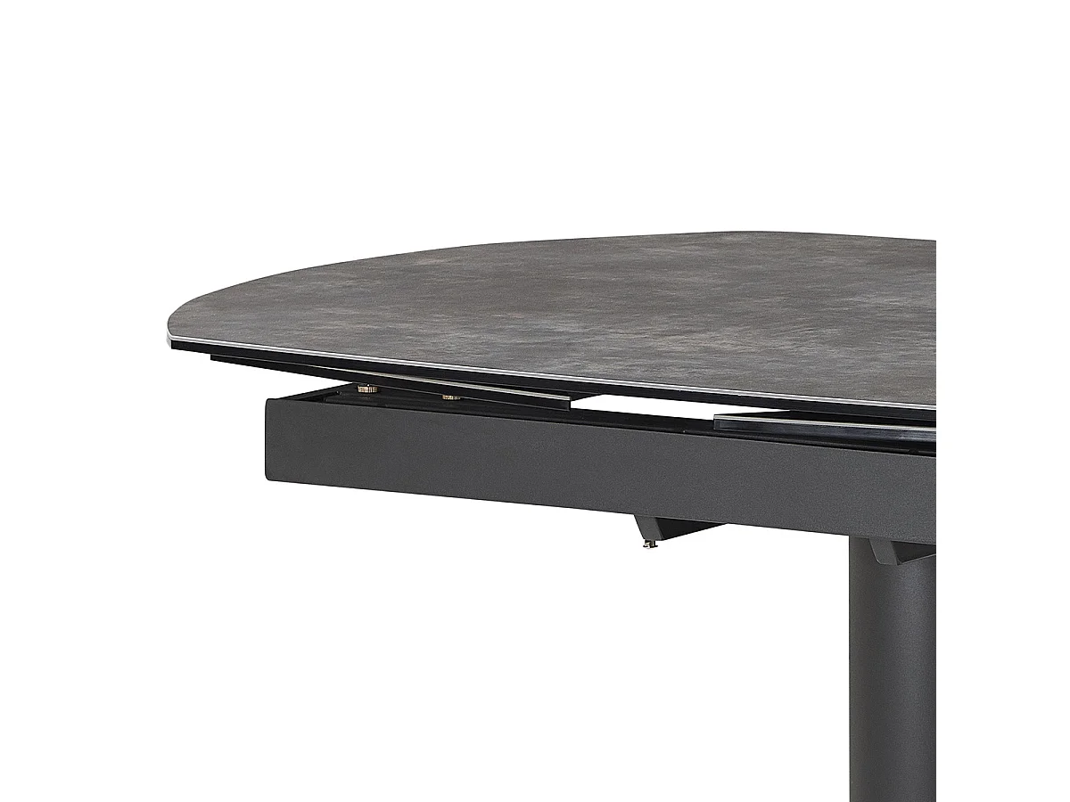 PIKAM - Table de Repas Allongeable Céramique Marron