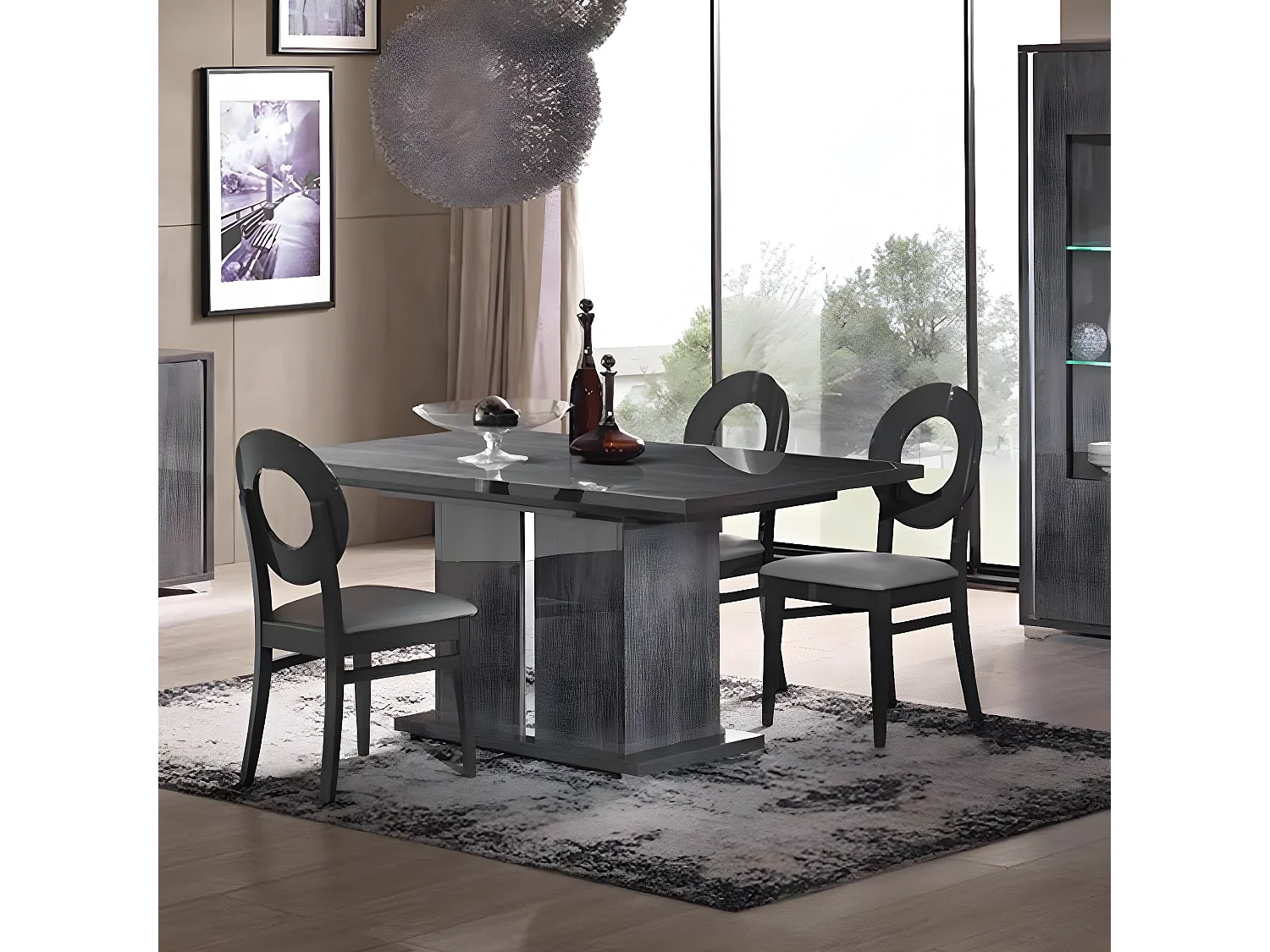 DAISY - Table de Séjour Rectangulaire avec Rallonge