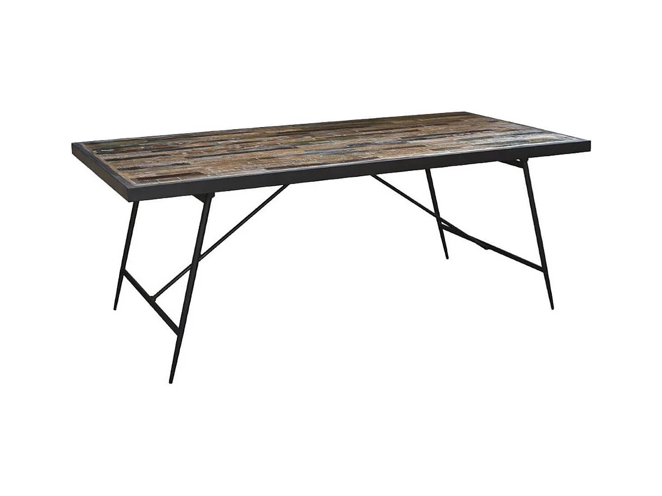 NESSA - Table de Repas 200cm Manguier Massif Recyclé