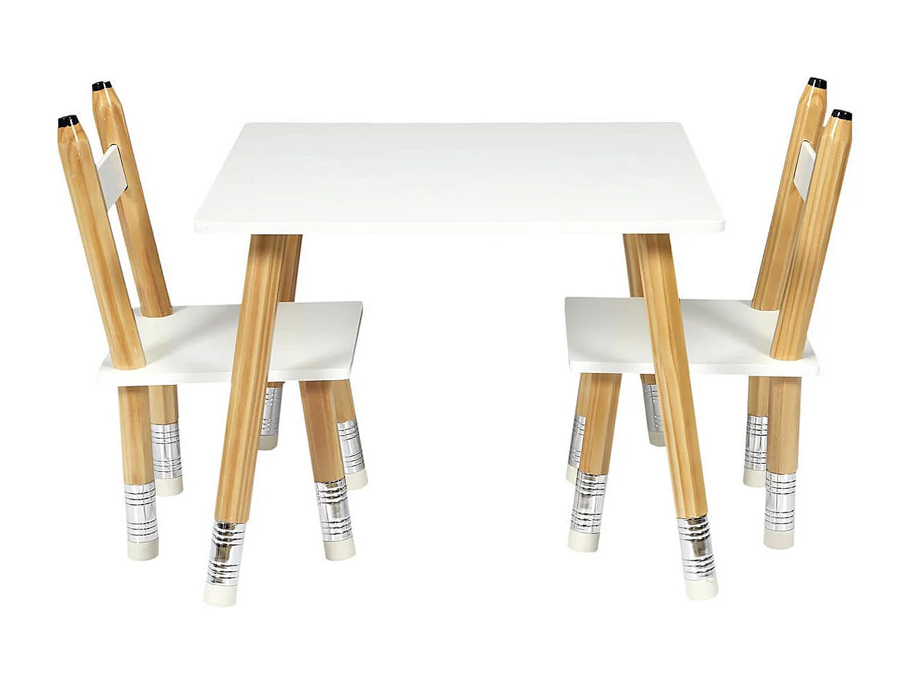 LAPIS - Ensemble Table et 2 Chaises Enfant Base Crayons