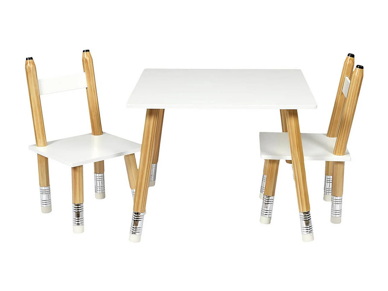 LAPIS - Ensemble Table et 2 Chaises Enfant Base Crayons