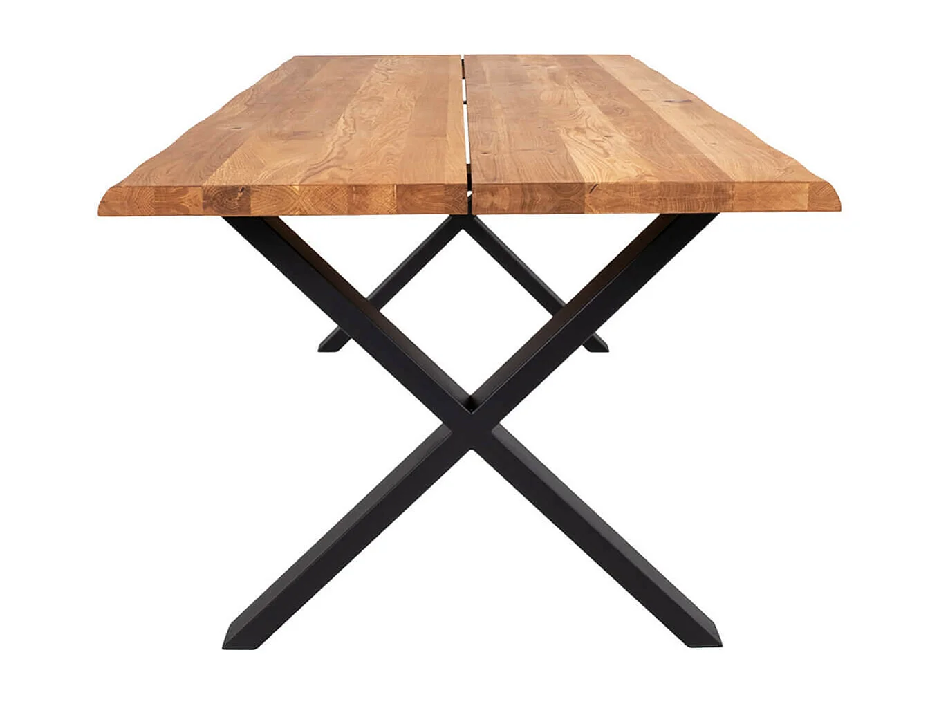 CIOTAT - Table Repas 200cm Plateau Chêne et Pieds Acier