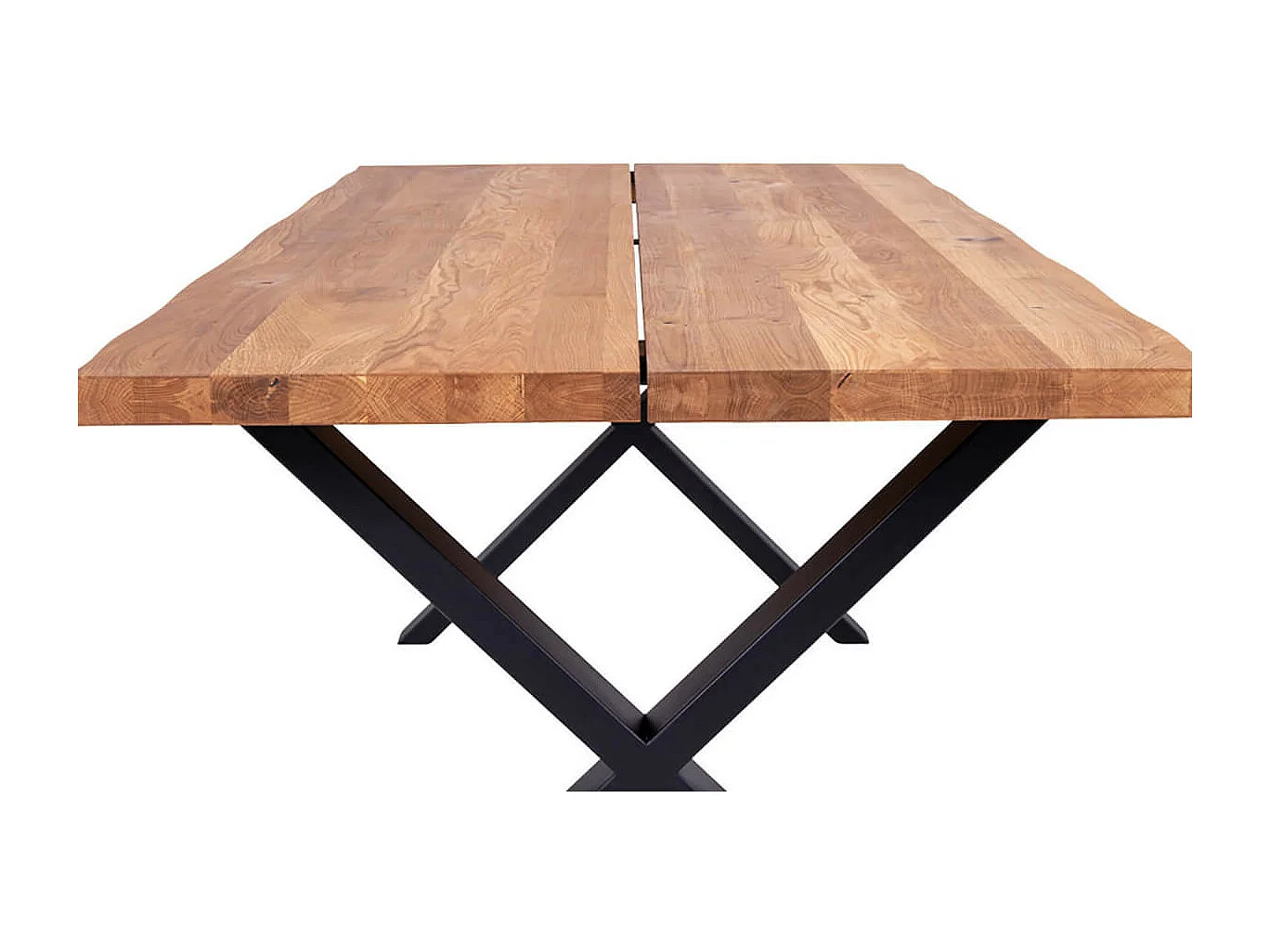 CIOTAT - Table Repas 200cm Plateau Chêne et Pieds Acier