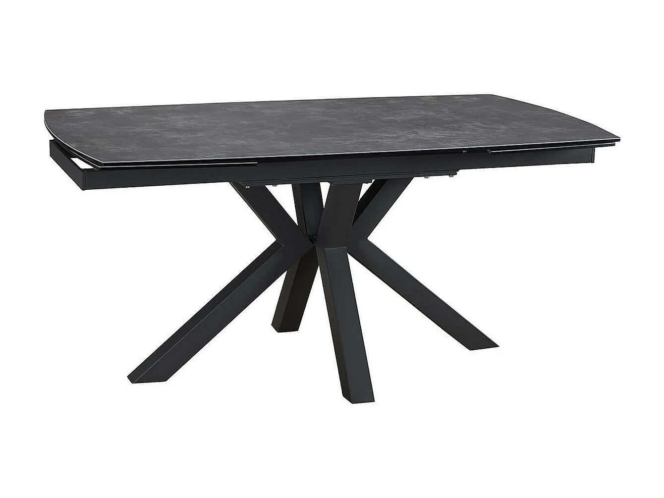 PILOM - Table de Repas Allongeable Céramique Marron