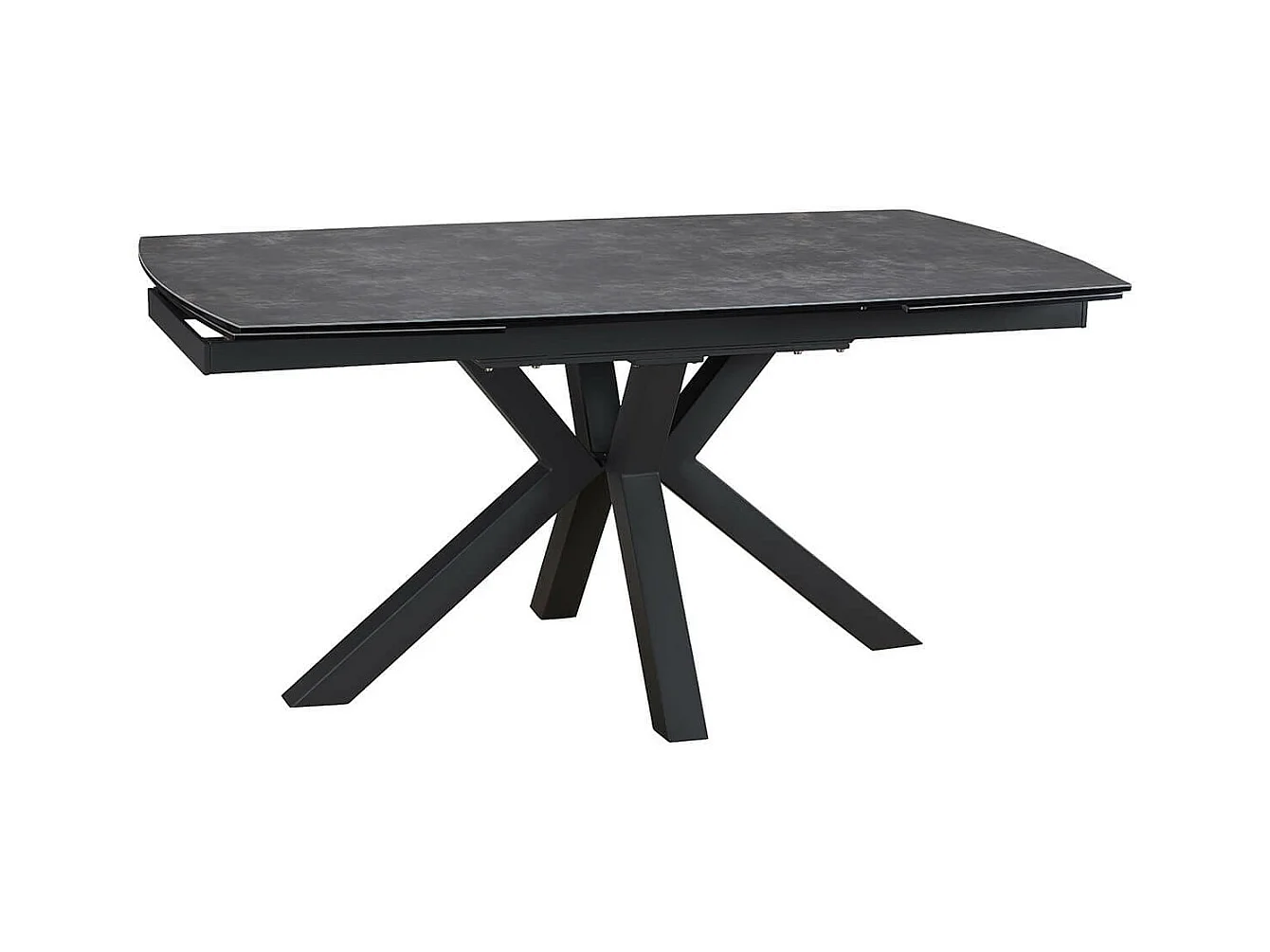 PILOM - Table de Repas Allongeable Céramique Marron