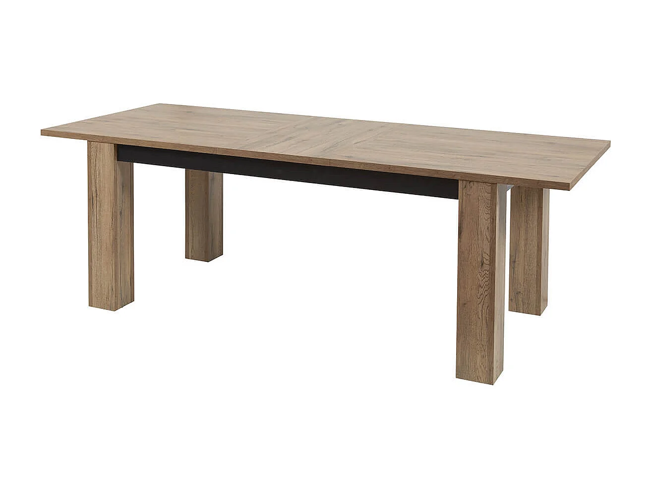 CARSON - Table Allongeable 180-230cm Effet Bois Naturel et Noir