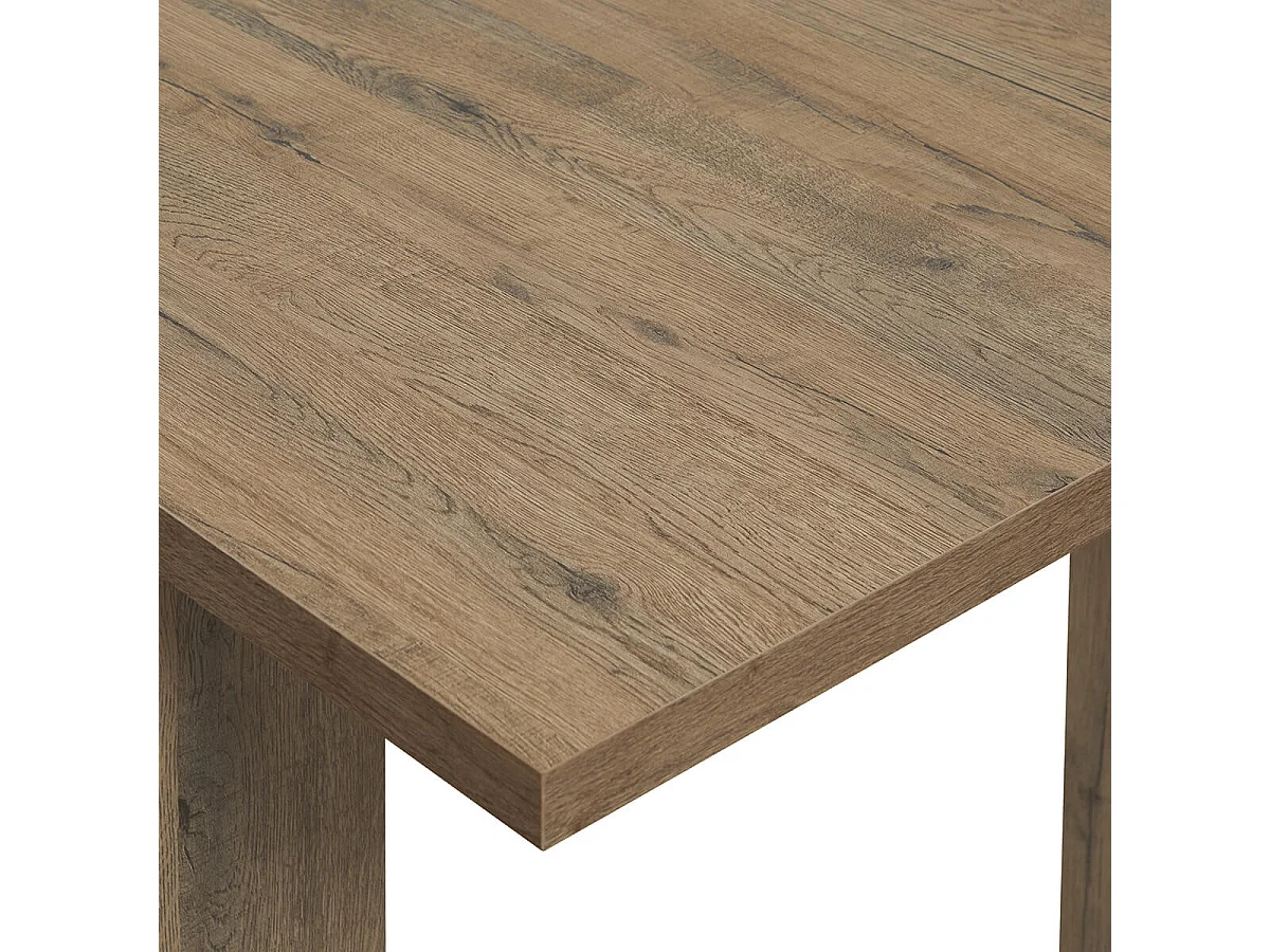 CARSON - Table Allongeable 180-230cm Effet Bois Naturel et Noir