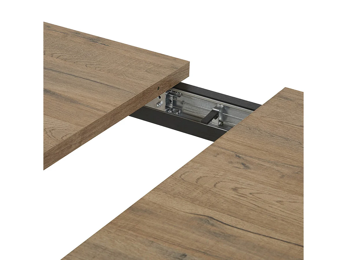 CARSON - Table Allongeable 180-230cm Effet Bois Naturel et Noir