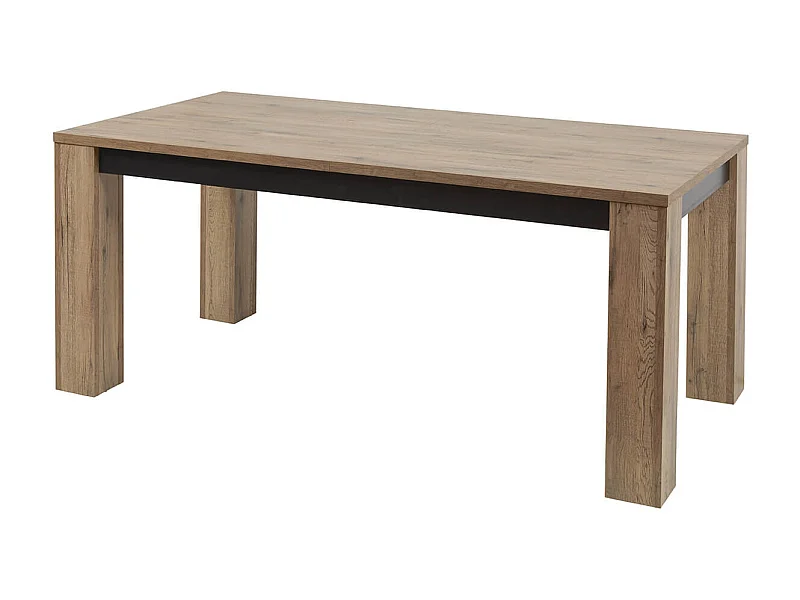 CARSON - Table Allongeable 180-230cm Effet Bois Naturel et Noir