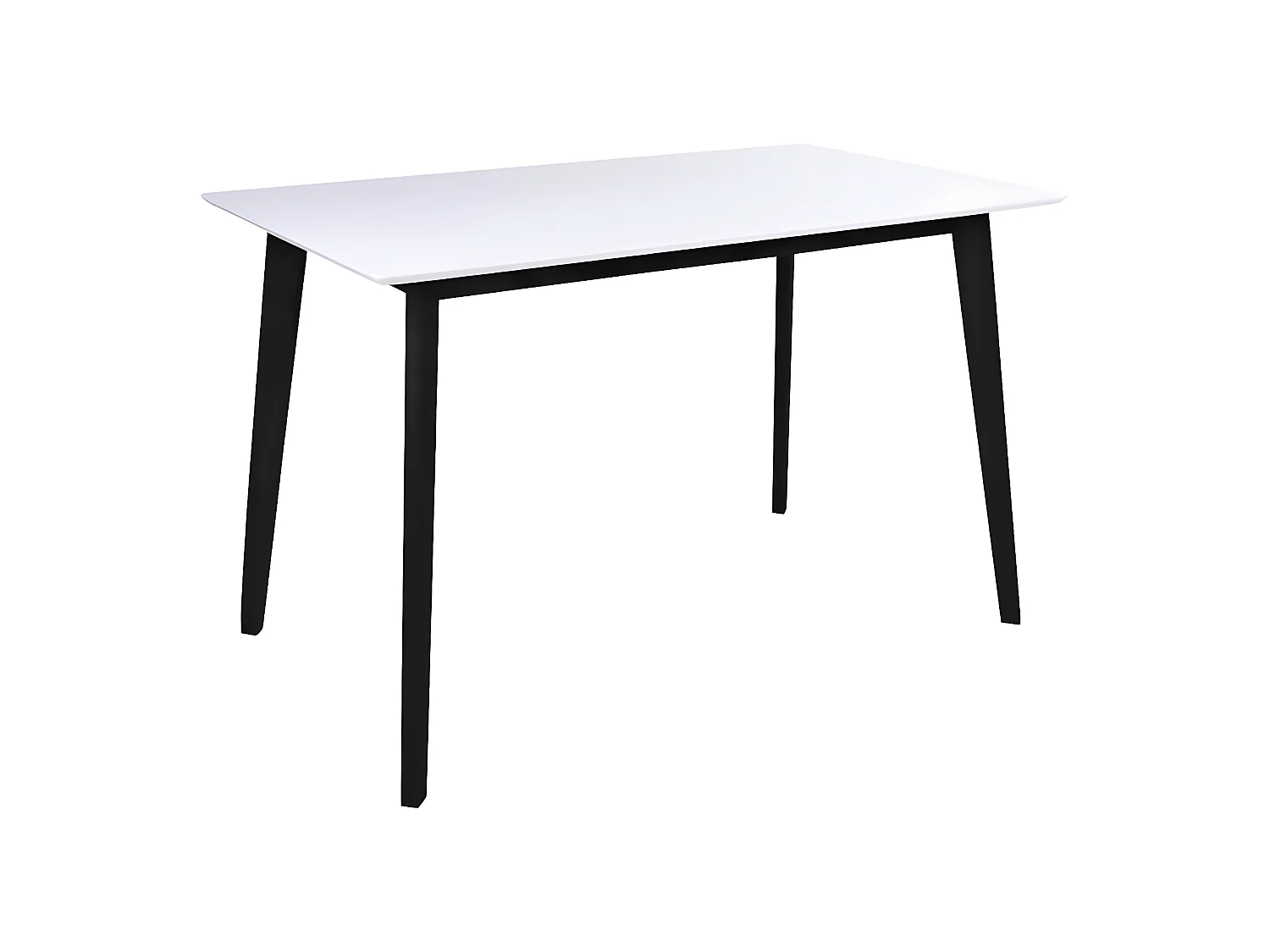 GRAM - Table Repas 120x70cm Noire et Blanche