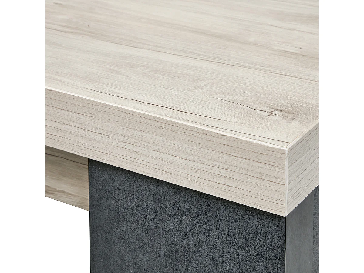 HERACLES - Table Rectangulaire 180cm Imitation Bois