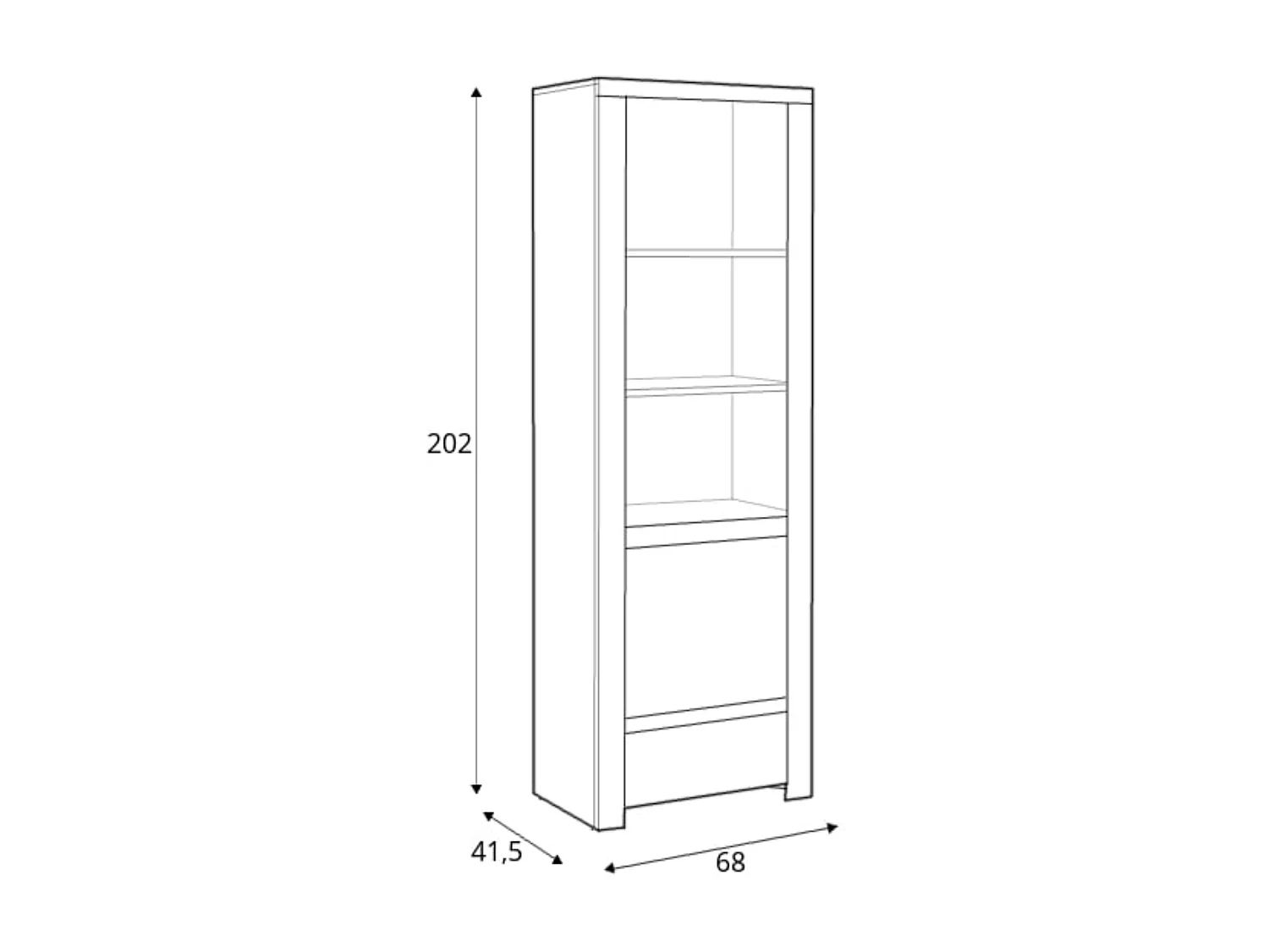 Bücherregal - Weißglanz - weiß - DAMINO