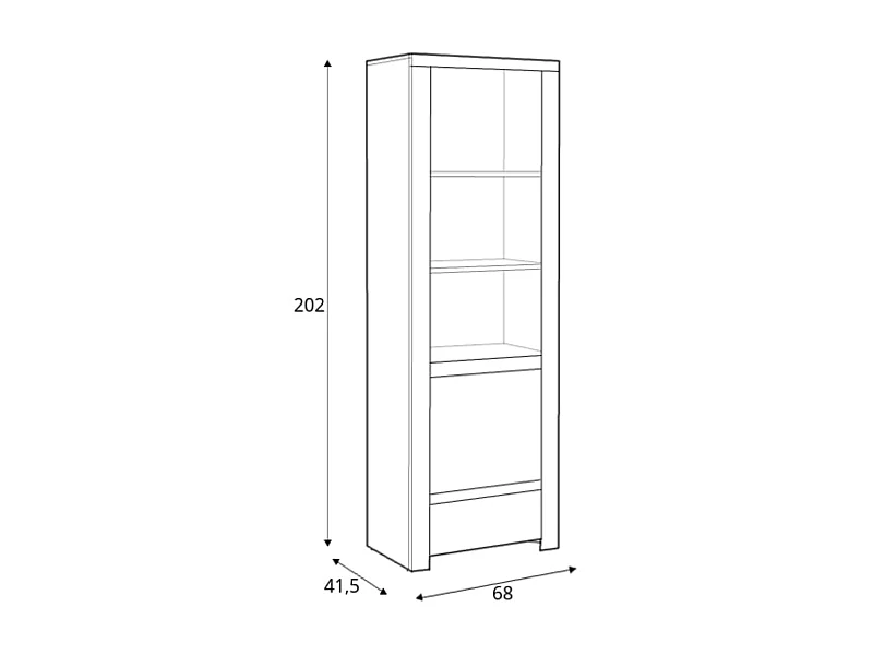Bücherregal - Weißglanz - weiß - DAMINO